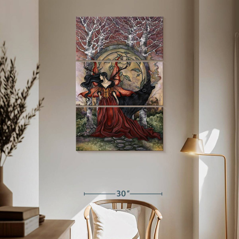Kelan, la beauté gothique et la bête, H 65 po x l 42 po