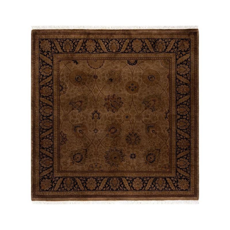 Fine Vibrance One-of-a-Kind 4' 8" x 4' 10" Hand Knotted Area Rug