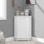 Armoire de salle de bain d'angle avec tablette réglable-683675354