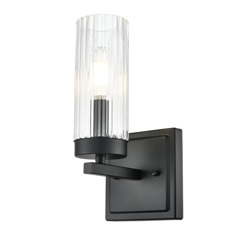 Meuble-lavabo 1 lumière Turman , Noir mat