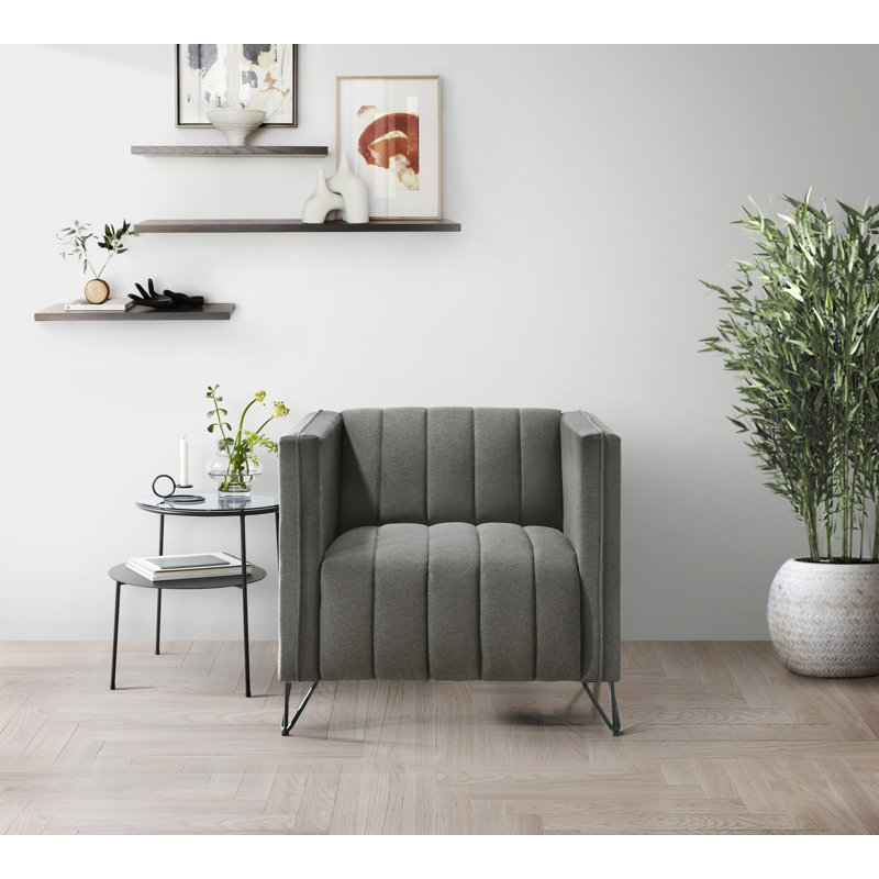 Fauteuil Chylee, Lin gris