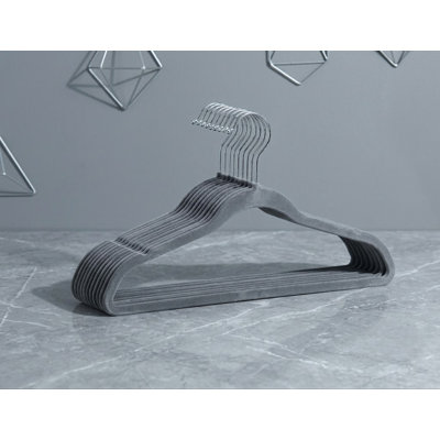 Hanger Set 10Pk Velvet Black
