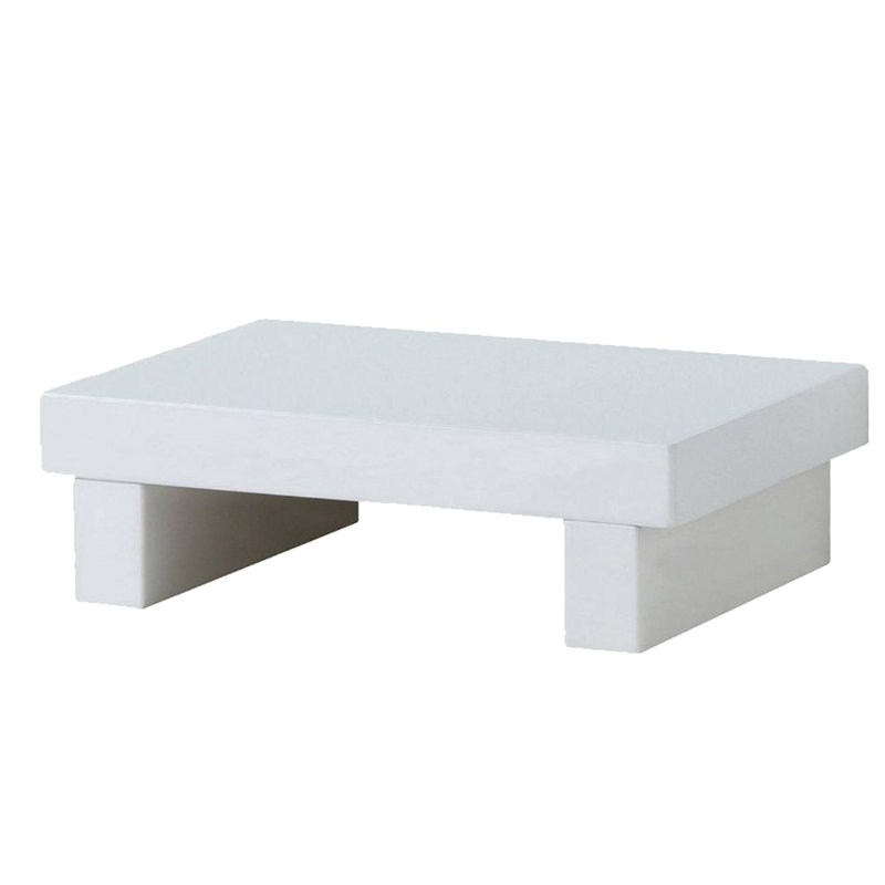 Table de chevet en bois avec finition blanche brillante pour l'attrait de la chambre à coucher laqué ultrabrillant
