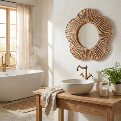 Bamboo / Rattan Novelty Mirror