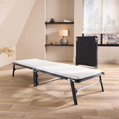  CE28 Compact Folding Cot Bed with Comfort Mattress, Twin 28" x 75"