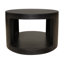 Ensemble de tables de cocktail Bette 2 pièces en noir naturel moderne sur bois massif
