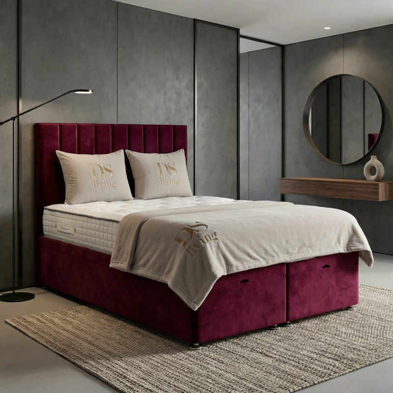 Aether Divan Bed, Single, Maroon