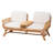 Caislin Bohemian Light Honey Rattan Tete-A-Tete Sofa