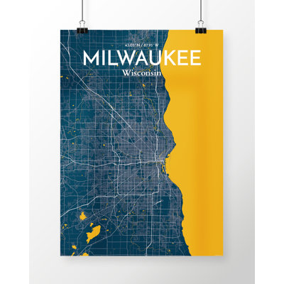 Milwaukee City Map - No Frame Print