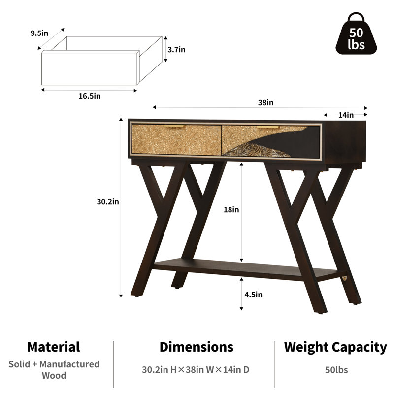 Gaely 38'' Console Table