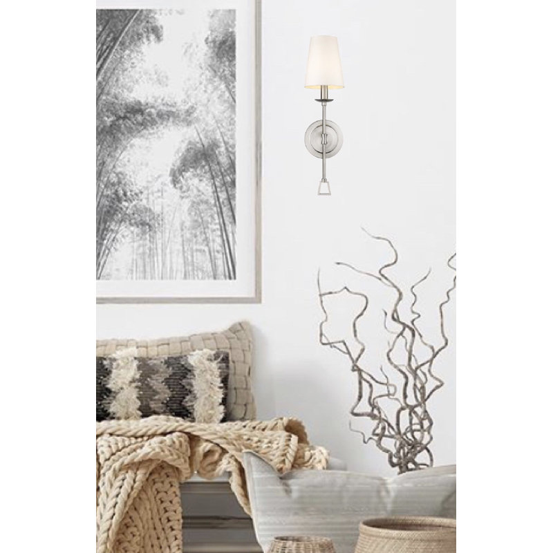 Luminaire mural nickel en satin 1 lumières Lohman