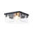 2-light Transparent Wavy Glass Flush Mount