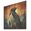 Coucher de soleil sur glace, charme pingouin III - pingouin sur bois-271525681