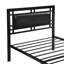 Lit simple, structure de lit en métal, noir, conception solide et stable, environnement de détente tranquille, étapes d'assemblage faciles, pas de sommier tapissier, structure d'une capacité de 300 lb, sommeil,