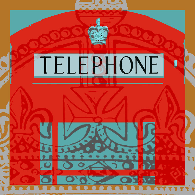 London Calling II by Louise Montillio - Wrapped Canvas Painting, 51cm H x 51cm W