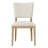 Dian Cotton Blend Side Chair in White/Natural