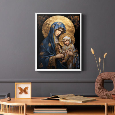 Série Religious Lxxxxi - reproduction encadrée de qualité supérieure - prête à être accrochée - aucun clou requis