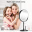 Miroir de maquillage lumineux rotatif 360 °, miroir de coiffeuse à double face rechargeable 3000 mAh-482960884