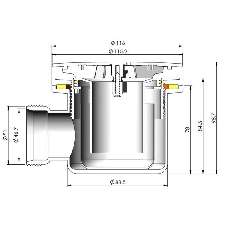Fast Flow Shower Waste