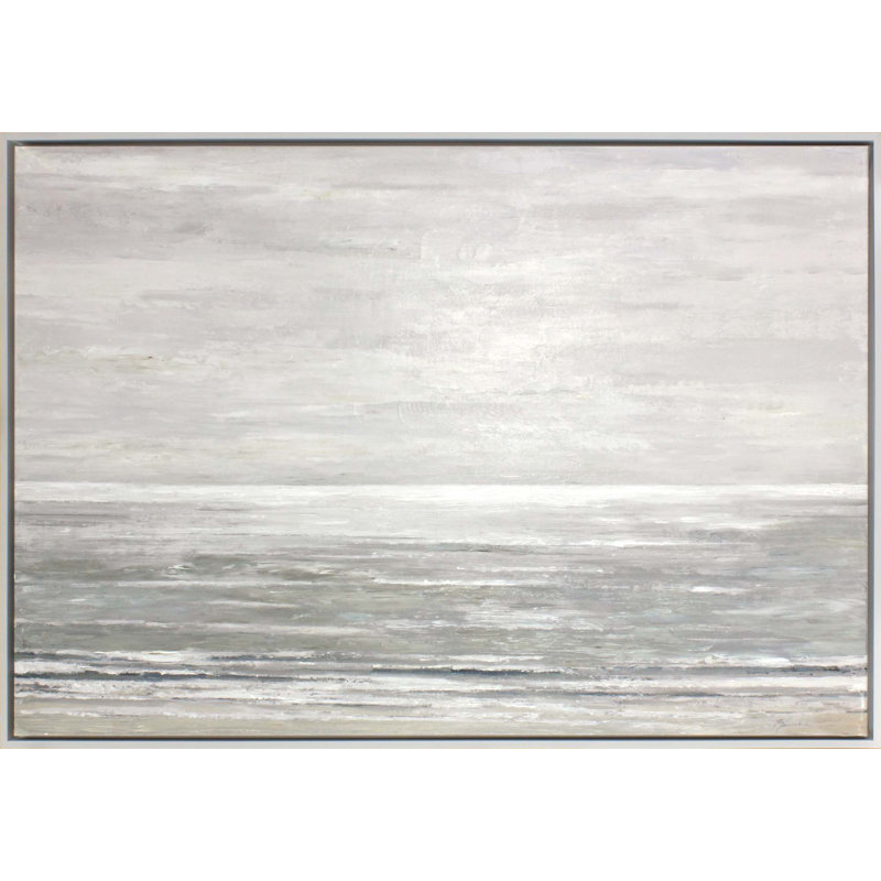 «Morning Calm» par Lawrence Behunek - peinture sur toile à cadre flottant