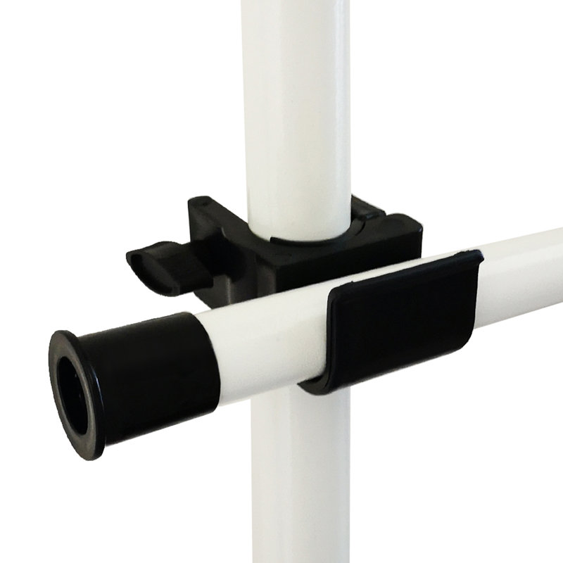 Isak Single Telescopic Clothes Rack Wardrobe Organiser Hanging Rail Adjustable Storage, White