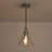 1-Light Clear Glass Cone Hanging Pendant Light for Kitchen Island & Dining Room-1242253699
