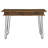 Carpentier Metal Base Writing Desk with Power Outlet