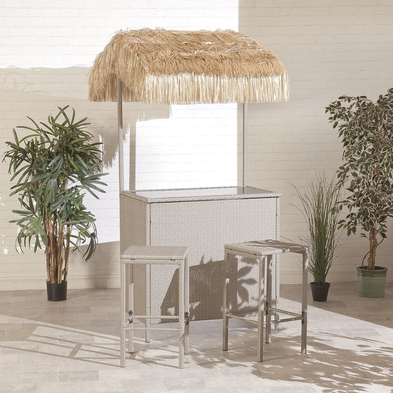 Rattan Tiki Bar Set