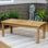 Rectangular Teak Solid Wood Outdoor Coffee Table , 45.8 " W 19.8 " D