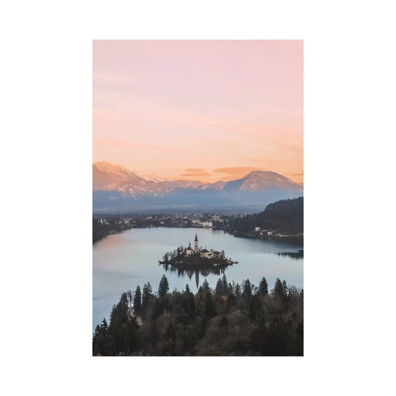 Lake Bled, Slovenia by Luke Anthony Gramme - Wrapped Canvas Painting, 20.32 cm H x 30.48 cm W