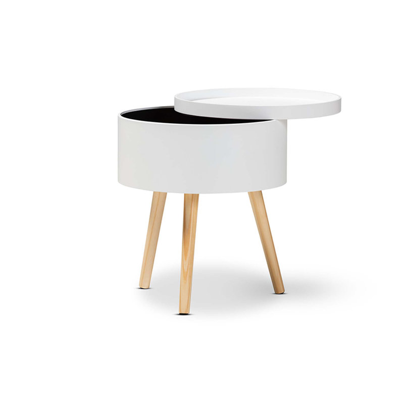 Table de chevet Chayanne, Blanc