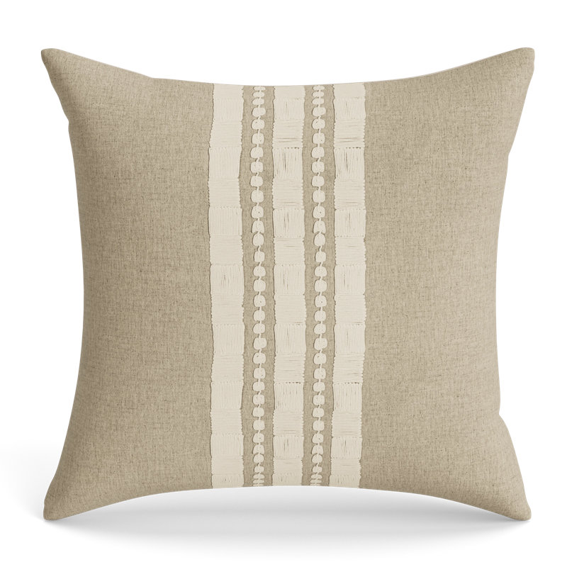 Echelon Linen Pillow Cover & Insert, Square 24"