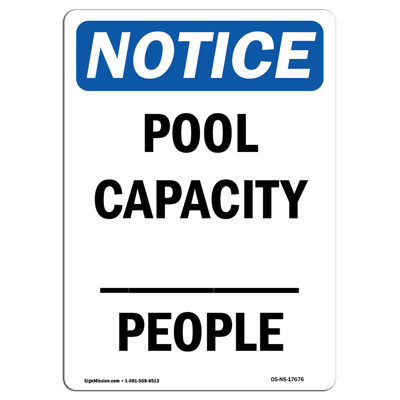 Enseigne de piscine pour personnes