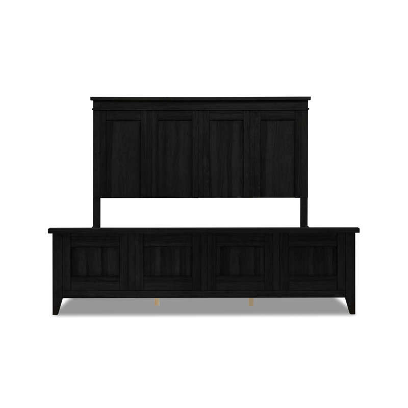 Mya Panel Bed, California King, Black