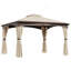Pavillon de jardin extérieur de 10 pi x 12 pi avec filet et rideaux Outsunny