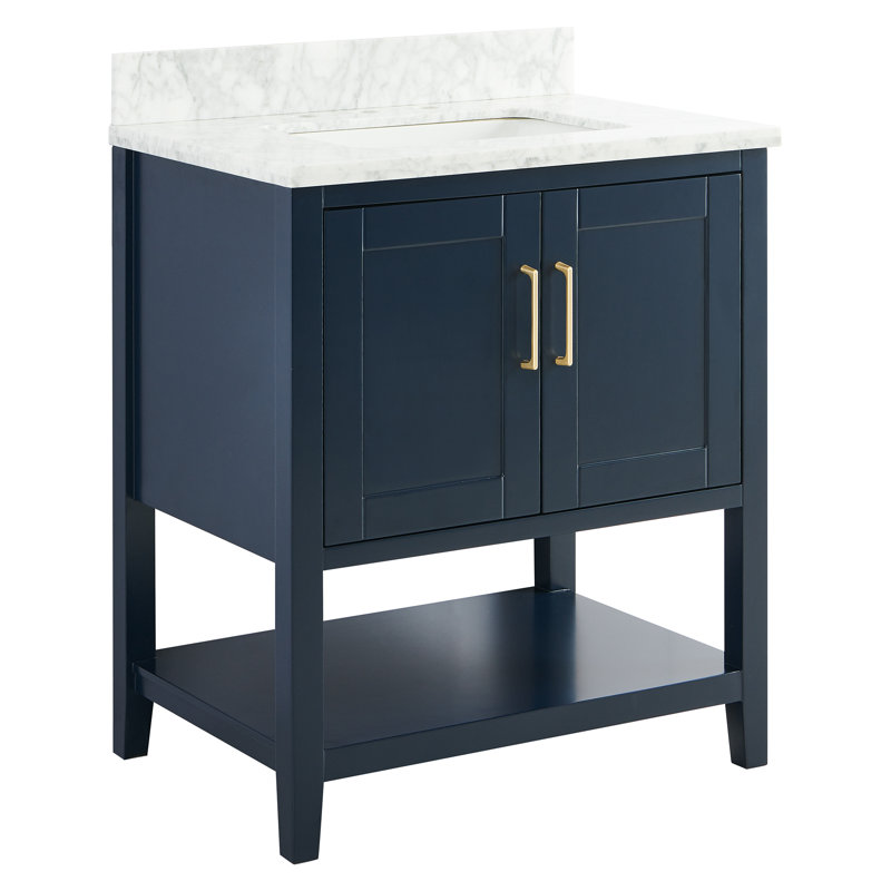 Meuble-lavabo Jegger, Bleu marine
