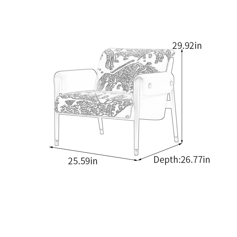 Chaise d'appoint Minimalist Elegant, Mélange de lin blanc / gris