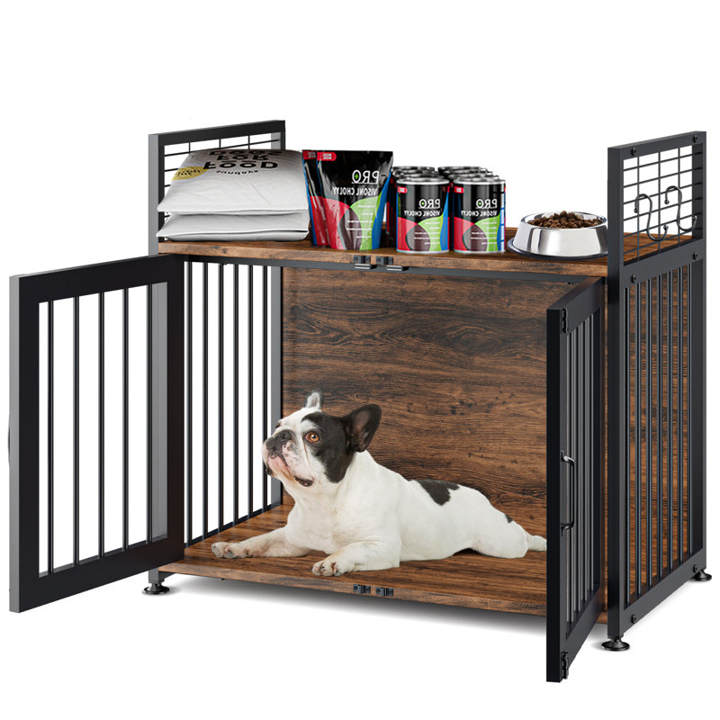 Mobilier en bois pour cage de chien, cages pour chien robustes, chenil super robuste avec rangement et anti-mâcher