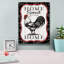  «Home Sweet Home Rooster» par Elizabeth Tyndall, art mural sur toile, 12 po x 16 po