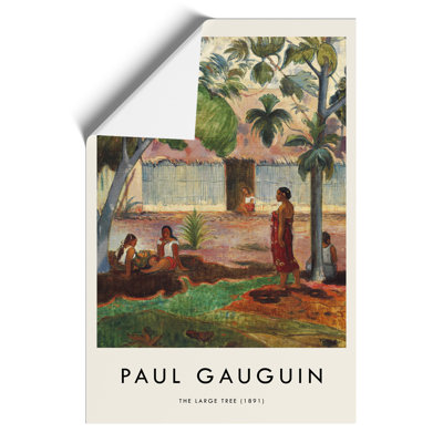 The Large Tree by Paul Gauguin - No Frame Print