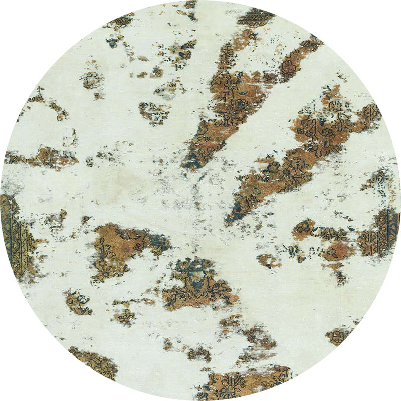 Abstract Indoor Rug, Round 7'