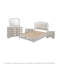 Ensemble de chambre à coucher Queen, zinc blanc antique, 5 pièces avec 2 tables de chevet et une commode-136170696