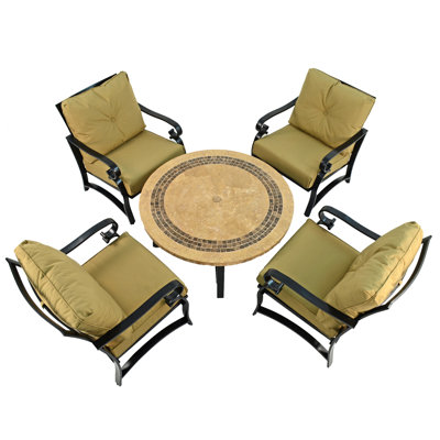 Vermont 110cm COFFEE Table with 4 WINDSOR DELUXE LOUNGE Chair