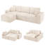 3 Seater Corduroy Sofa & Chaise-432756844