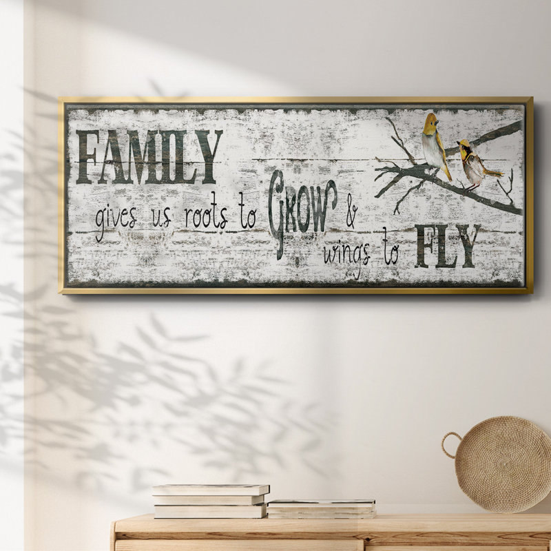 «Family Gives Us», toile encadrée, H 12 po x l 30 po