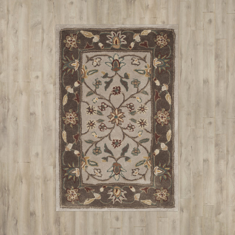 Tapis ivoire / taupe Regner, Rectangle 3 pi x 5 pi