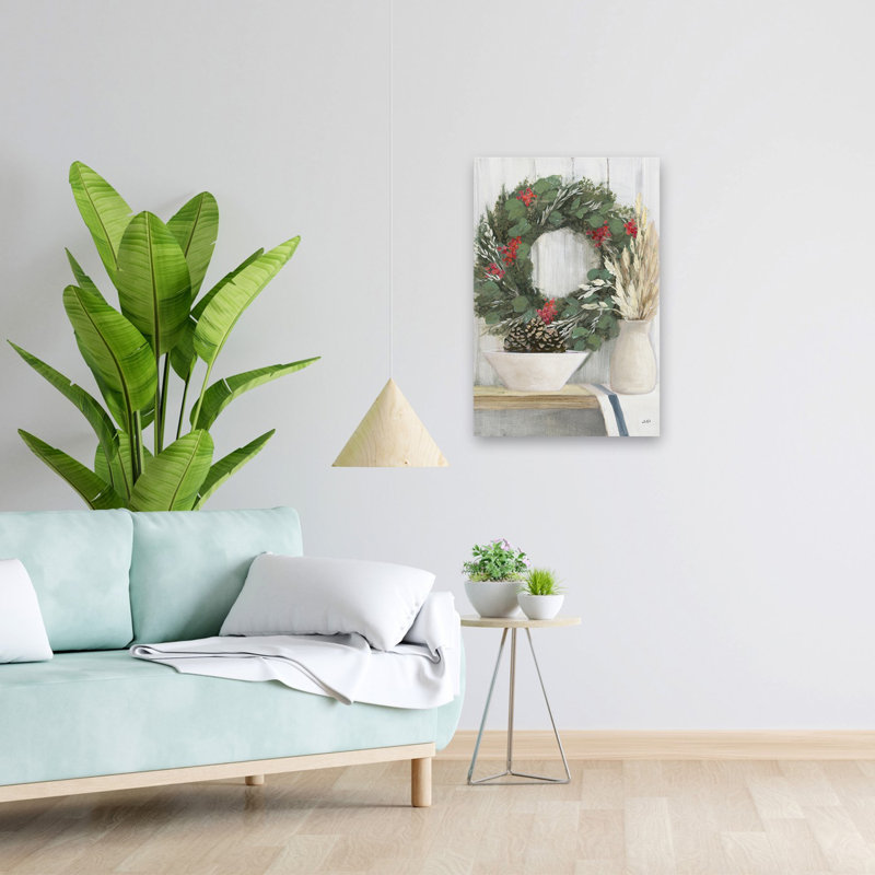 «Natural Christmas I Blue - Christmas Holiday», H 24 po x l 16 po