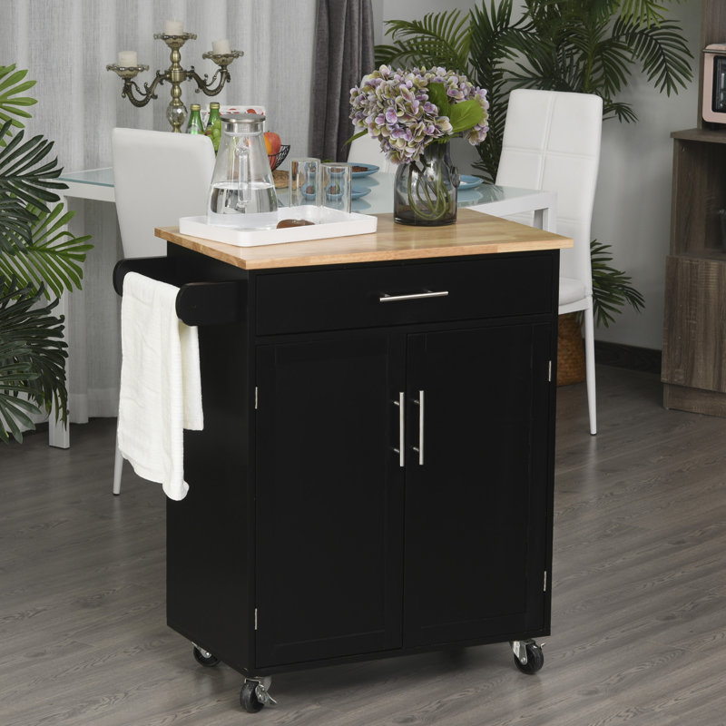Cheng Kitchen Island, Black