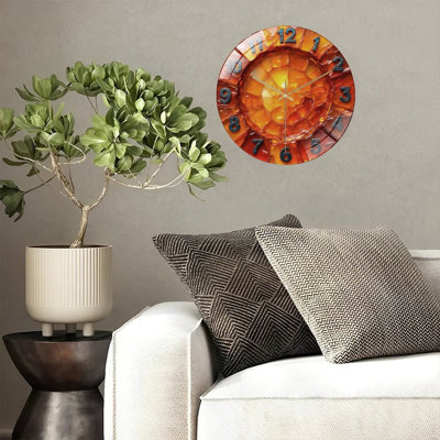 Horloge murale en verre Molten