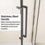 Enceinte de douche néo-angle coulissante 36 "x 72", 1/4 "en verre trempé transparent en forme de losange, double roulettes et poignées en acier inoxydable